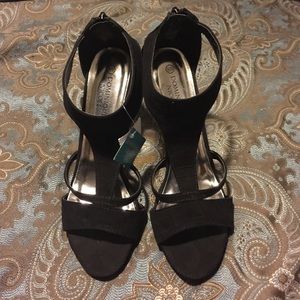 Black Suede Heel NWT